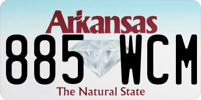 AR license plate 885WCM