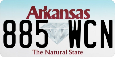 AR license plate 885WCN