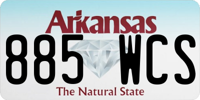 AR license plate 885WCS