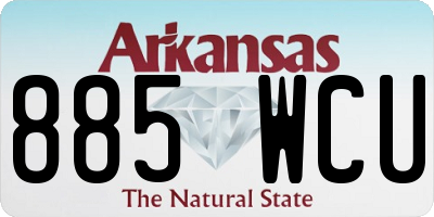 AR license plate 885WCU