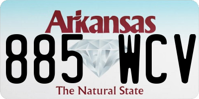 AR license plate 885WCV