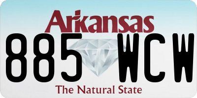 AR license plate 885WCW