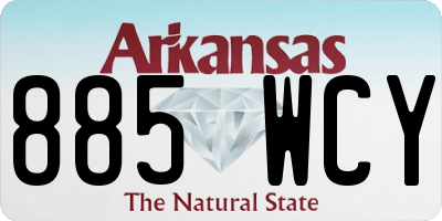 AR license plate 885WCY