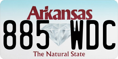 AR license plate 885WDC
