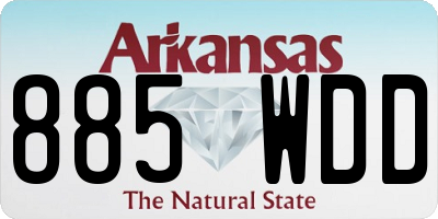 AR license plate 885WDD
