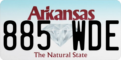 AR license plate 885WDE