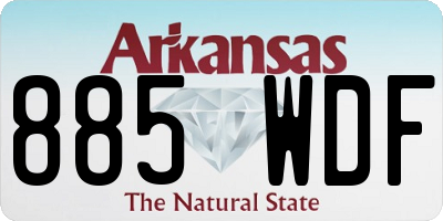 AR license plate 885WDF