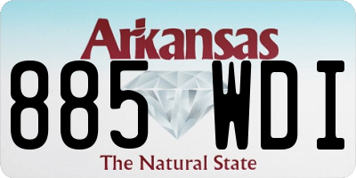 AR license plate 885WDI