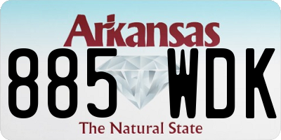 AR license plate 885WDK