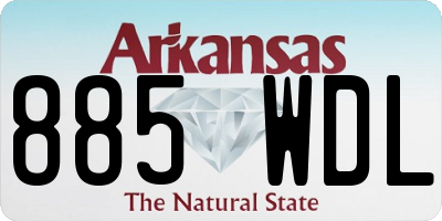 AR license plate 885WDL