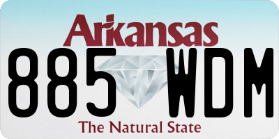 AR license plate 885WDM