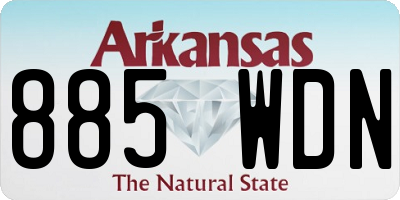 AR license plate 885WDN