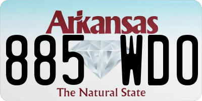 AR license plate 885WDO