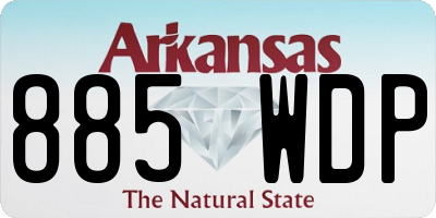 AR license plate 885WDP