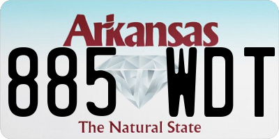 AR license plate 885WDT
