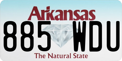 AR license plate 885WDU