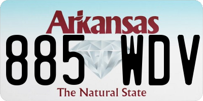 AR license plate 885WDV