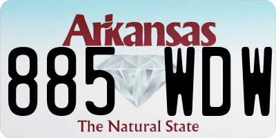 AR license plate 885WDW