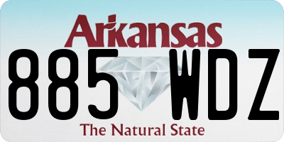 AR license plate 885WDZ