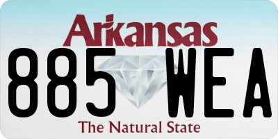 AR license plate 885WEA