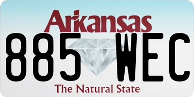 AR license plate 885WEC