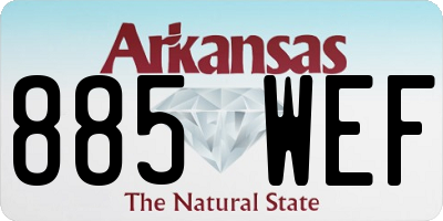 AR license plate 885WEF
