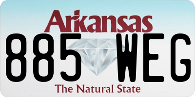 AR license plate 885WEG