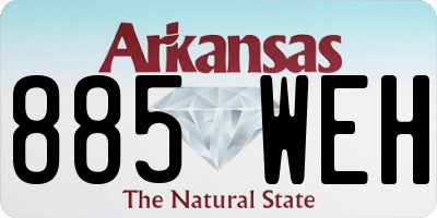 AR license plate 885WEH