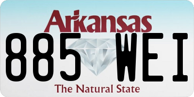 AR license plate 885WEI