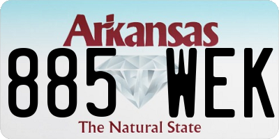 AR license plate 885WEK
