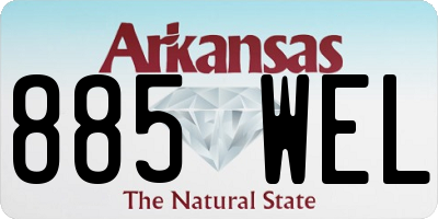 AR license plate 885WEL