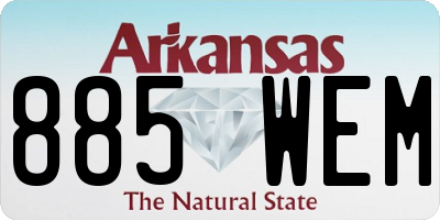 AR license plate 885WEM