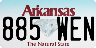 AR license plate 885WEN