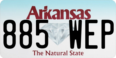 AR license plate 885WEP