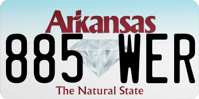 AR license plate 885WER