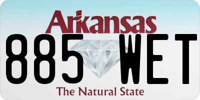 AR license plate 885WET
