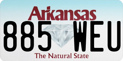 AR license plate 885WEU