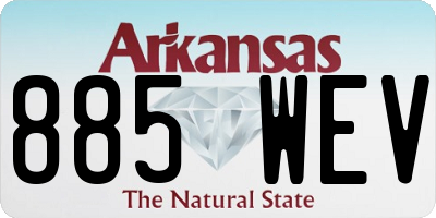 AR license plate 885WEV