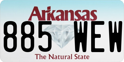 AR license plate 885WEW