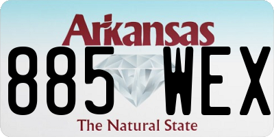 AR license plate 885WEX