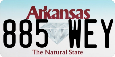 AR license plate 885WEY