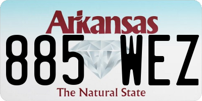AR license plate 885WEZ