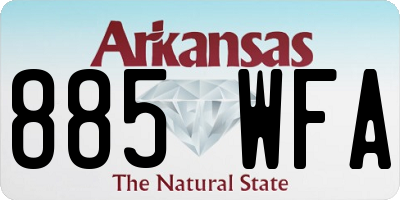 AR license plate 885WFA