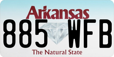 AR license plate 885WFB