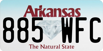 AR license plate 885WFC