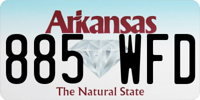 AR license plate 885WFD