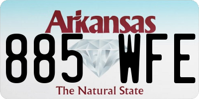 AR license plate 885WFE