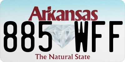 AR license plate 885WFF