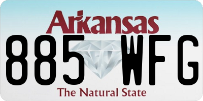 AR license plate 885WFG