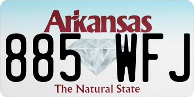 AR license plate 885WFJ